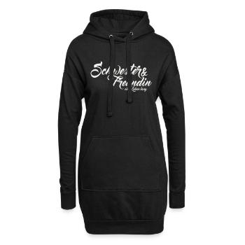 Schwester und freundin h - Hoodie-Kleid - Schwarz - Vorne