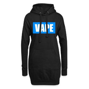 Vape blau- Vapen Dampfen - Hoodie-Kleid - Schwarz - Vorne
