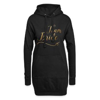 Team Bride - JGA - Wedding - Goldoptik - Hoodie-Kleid - Schwarz - Vorne