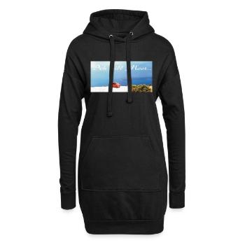 Ich will Meer - Hoodie-Kleid - Schwarz - Vorne
