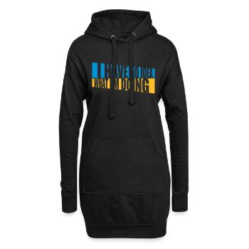 Aucune idée - Sweat-shirt à capuche long Femme - noir - Devant