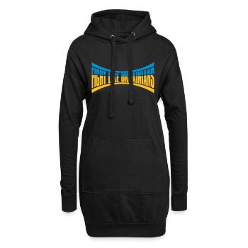 fight like ukrainians Zitat - Hoodie-Kleid - Schwarz - Vorne