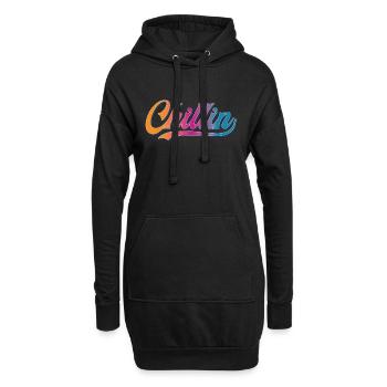 Chillin Chill Vintage - Hoodie-Kleid - Schwarz - Vorne