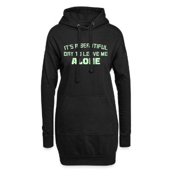 C’EST UNE BELLE JOURNÉE POUR ME LAISSER TRANQUILLE - Sweat-shirt à capuche long Femme - noir - Devant