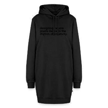 Designer Designerin Design 012 - Hoodie-Kleid - Schwarz - Vorne - AI Model Female 172 light (172cm)