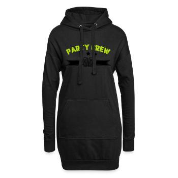 Équipage de fête - Sweat-shirt à capuche long Femme - noir - Devant