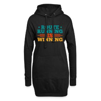 Route Running Is Winning Wide Receiver - Hoodie-Kleid - Schwarz - Vorne