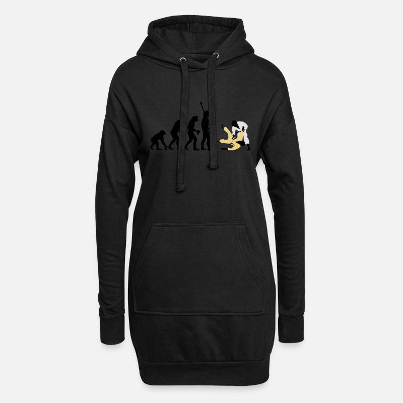 evolution_judo_a_3c - Sweat-shirt à capuche long Femme - noir