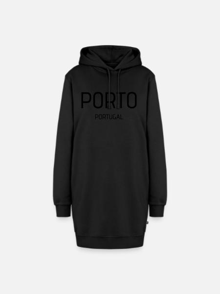 porto - Hoodie-Kleid - Schwarz