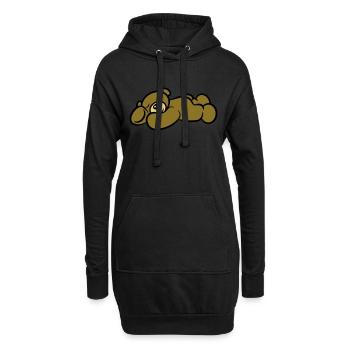 Ours en peluche dormir fatigué sweet - Sweat-shirt à capuche long Femme - noir - Devant