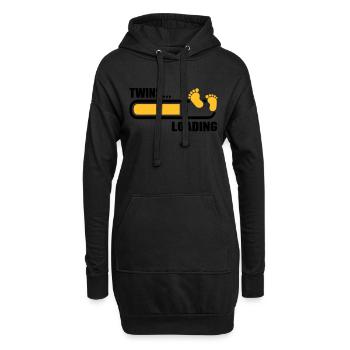 Jumeaux - Sweat-shirt à capuche long Femme - noir - Devant