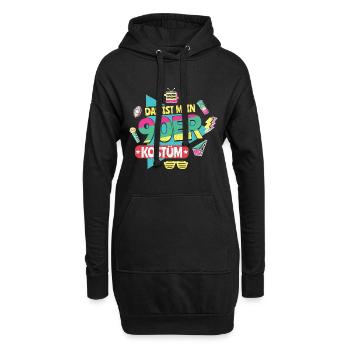Das ist mein 90er Kostüm 90er Jahre Party Spruch - Hoodie-Kleid - Schwarz - Vorne