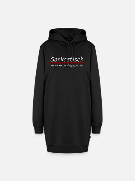 Sarkastisch ist meine Lieblingssprache - Hoodie-Kleid - Schwarz