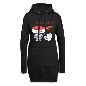 Kawaii Japanese Food Salmon Salmon Sushi Roll - Sweat-shirt à capuche long Femme - noir - Devant