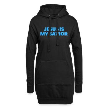 Jesus ist mein Erlöser - Christliche Zitate - Hoodie-Kleid - Schwarz - Vorne