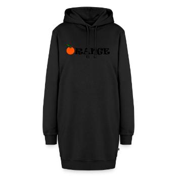 Orange - Hoodie-Kleid - Schwarz - Vorne - AI Model Female 172 light (172cm)
