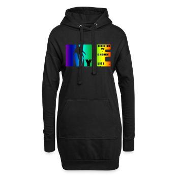 Manifest von mir: Wahl, Entscheidung, Leben - Hoodie-Kleid - Schwarz - Vorne