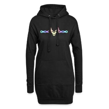 Chaîne de vélo - Sweat-shirt à capuche long Femme - noir - Devant