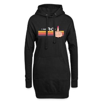 J’ai 70 ans + 1 chemise de doigt d’honneur J’ai 70 ans et plus, - Sweat-shirt à capuche long Femme - noir - Devant
