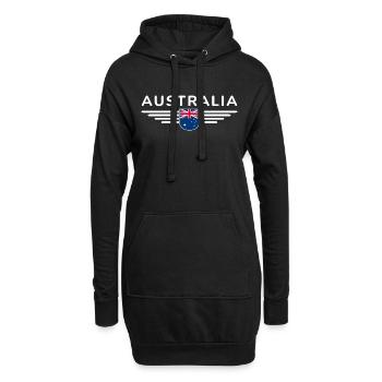 Ich liebe Australien Outfit T-Shirt Design - Hoodie-Kleid - Schwarz - Vorne