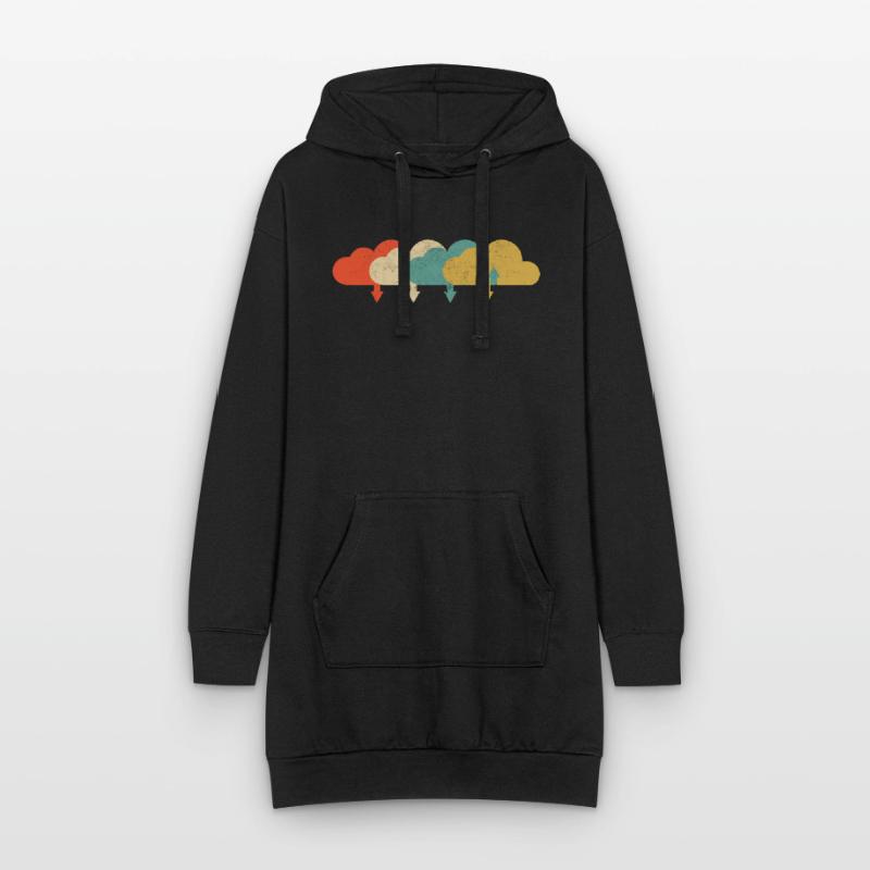 Vintage DevOps Engineer Cloud Computing Sweat-shirt à capuche long Femme