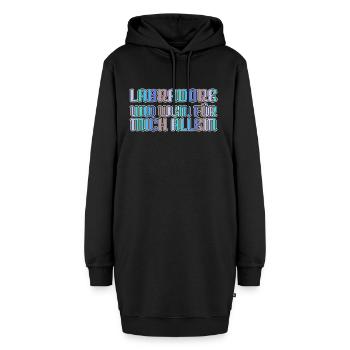 chien de berger geek chien préféré cadeau vin rouge - Sweat-shirt à capuche long Femme - noir - Devant