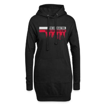 trop près de moi - Sweat-shirt à capuche long Femme - noir - Devant