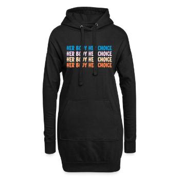 Her Body Her Choice Pro Choice Reproductive Right - Hoodie Dress - black - Front