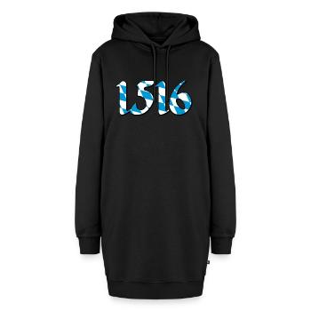 1516 Reinheitsgebot V2 - Hoodie-Kleid - Schwarz - Vorne - AI Model Female 172 light (172cm)