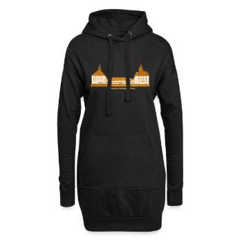 Friedenstein Schloss Gotha - Sweat-shirt à capuche long Femme - noir - Devant