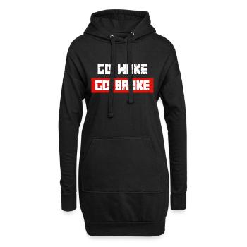 Allez woke allez fauché - Sweat-shirt à capuche long Femme - noir - Devant
