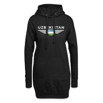 Usbekistan T-Shirt – Stolz und Kultur - Hoodie-Kleid - Schwarz - Vorne