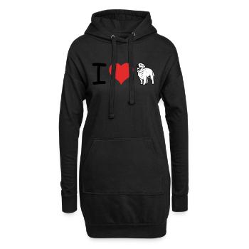 I love Golden Retriever - Pet Design - Hoodie-Kleid - Schwarz - Vorne