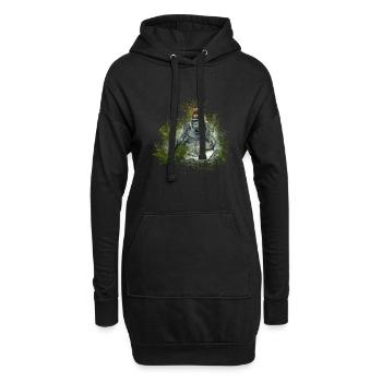 Gorilla - Hoodie-Kleid - Schwarz - Vorne