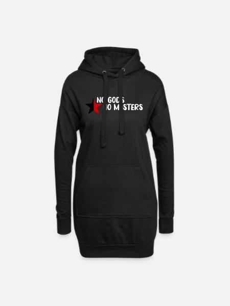 No Gods No Masters - Hoodie-Kleid - Schwarz