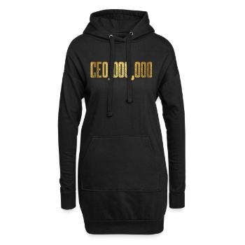 Ceo 000000 Design for a Ceo businessman - Hoodie-Kleid - Schwarz - Vorne