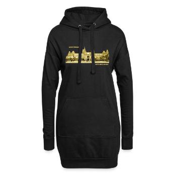 Niederlande Holland Amsterdam Hauptstadt Museum - Hoodie-Kleid - Schwarz - Vorne
