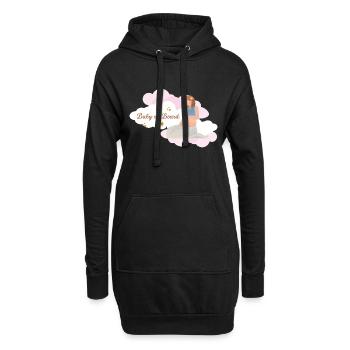 Geschenk für werdende Mutter 💗 Baby on Board 💗 - Hoodie-Kleid - Schwarz - Vorne