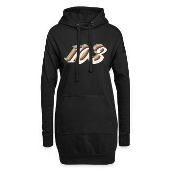 Jahrgang zum 103-jährigen Jubiläum - Hoodie-Kleid - Schwarz - Vorne