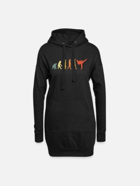Capoeira Kampfsport Vintage Retro - Hoodie-Kleid - Schwarz