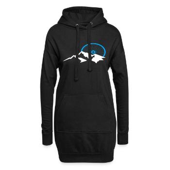 VTT Montagne Montagne Nature - Sweat-shirt à capuche long Femme - noir - Devant