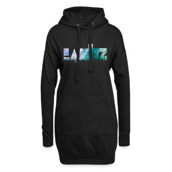 Lanitz Tube - Sweat-shirt à capuche long Femme - noir - Devant