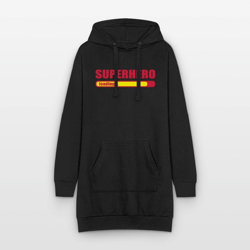 Superhero loading loading bar Funny Hoodie Dress