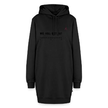 Wie voll Bist du? Abschlussfeier - Hoodie-Kleid - Schwarz - Vorne - AI Model Female 172 light (172cm)