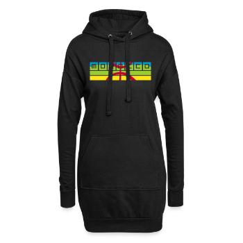 Morocco Amazigh - Sweat-shirt à capuche long Femme - noir - Devant