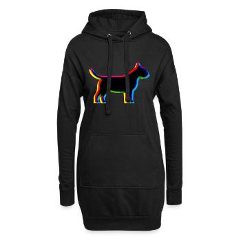 CMYK Bull Terrier - Hoodie-Kleid - Schwarz - Vorne