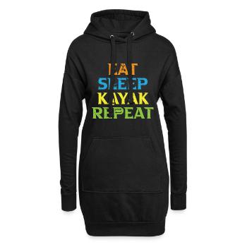 Kayak Bateau Canoë Paddle Double Paddle - Sweat-shirt à capuche long Femme - noir - Devant