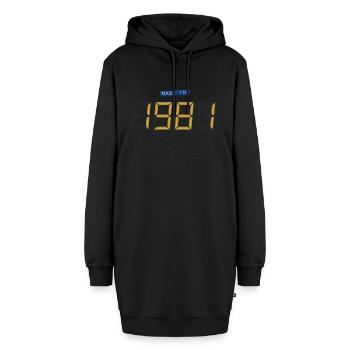 Made in 1981 - Sweat-shirt à capuche long Femme - noir - Devant
