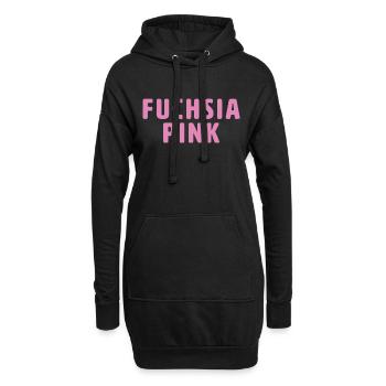 Fuchsia Pink - Hoodie-Kleid - Schwarz - Vorne