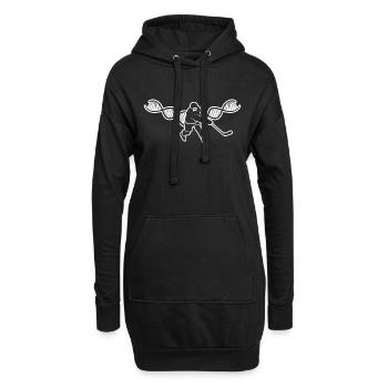 Eishockeyteam Geschenk Eishockey Wintersport - Hoodie-Kleid - Schwarz - Vorne